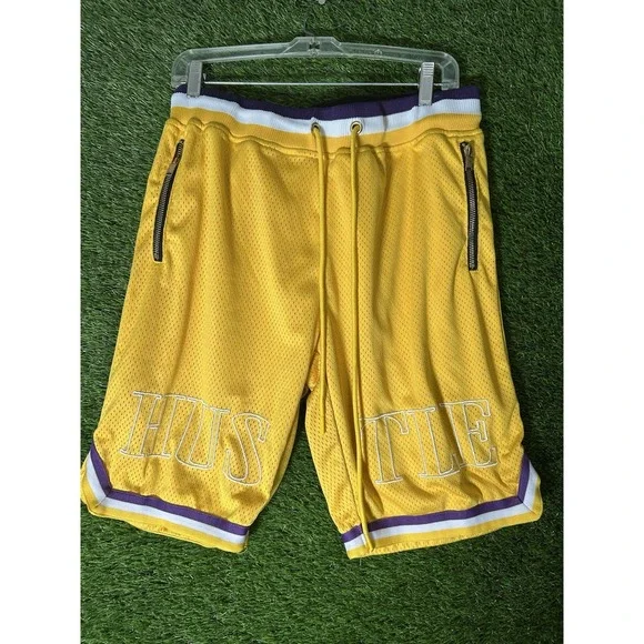 Rock Salt shorts NBA Los Angeles Lakers lookalike shorts size large L - Picture 1 of 6